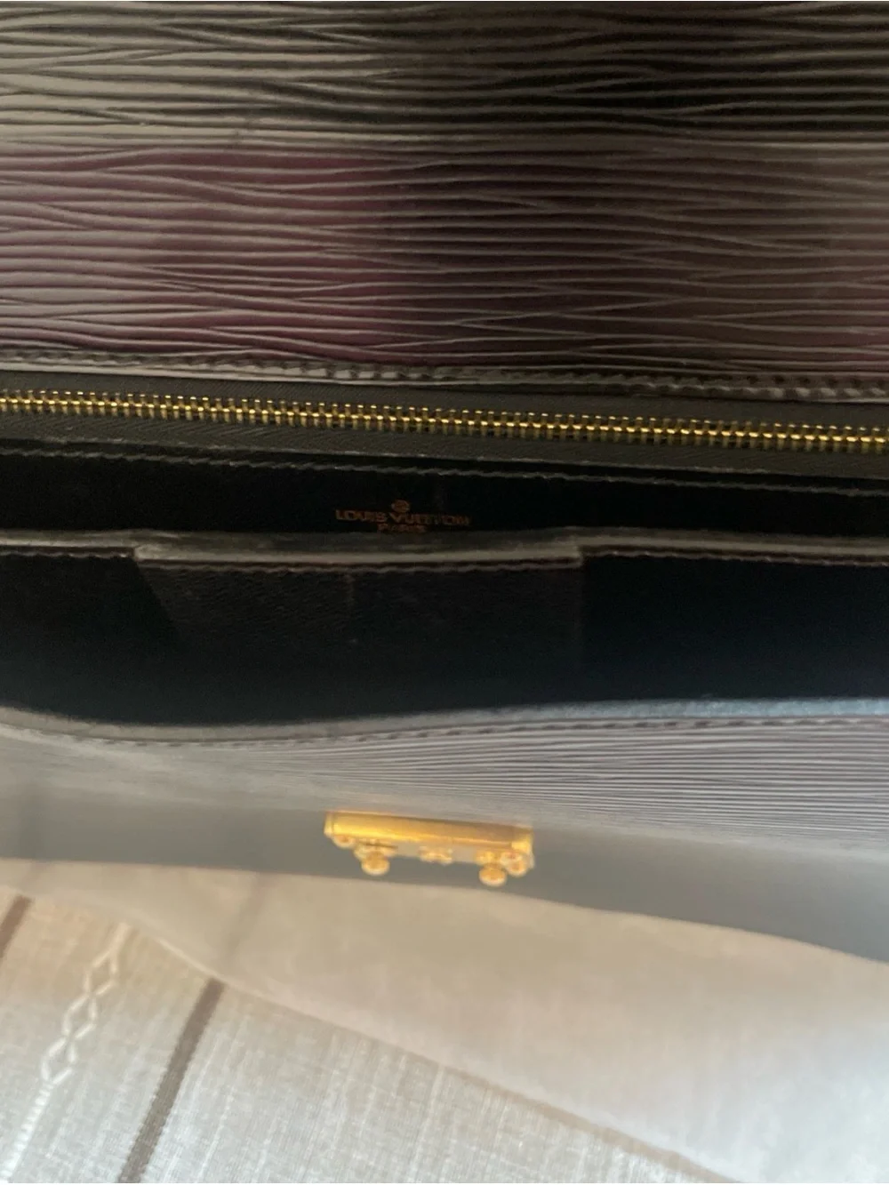 Louis Vuitton Black Epi Monceau Serviette Metis Briefcase Work School Bag VTG